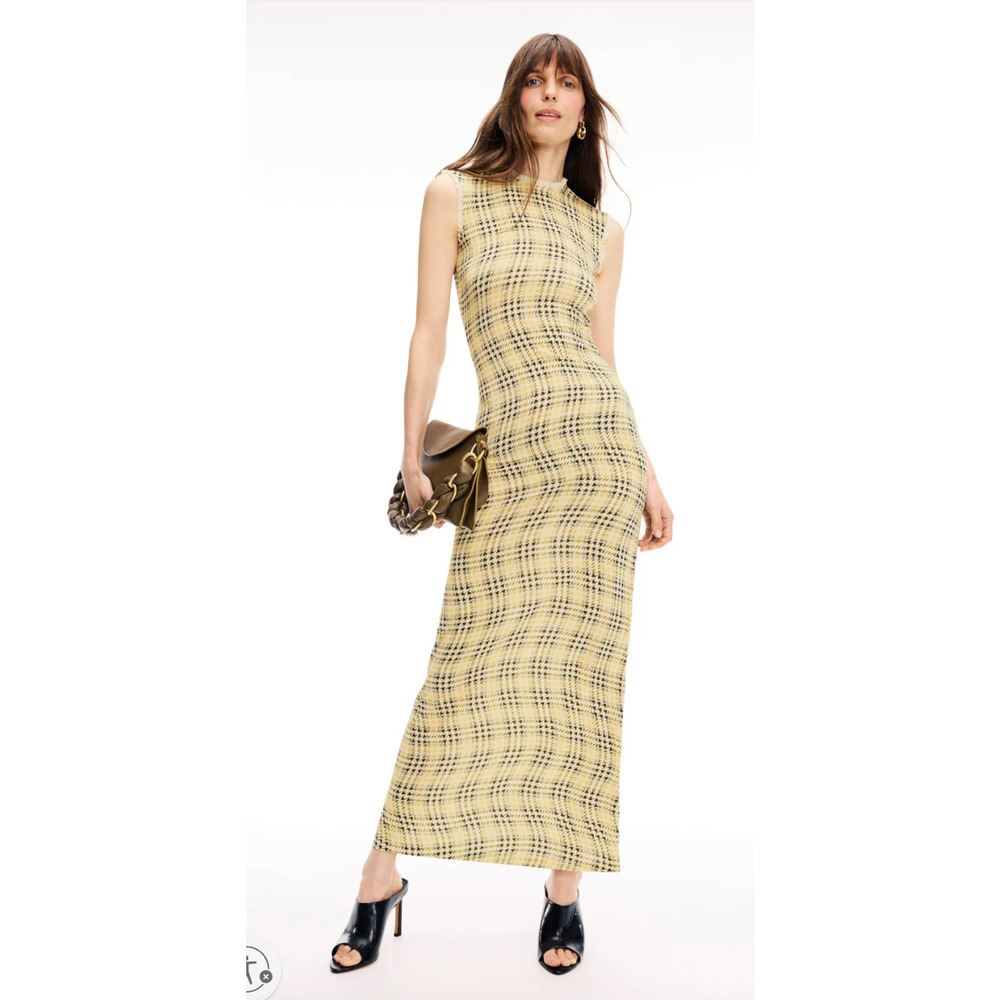 Rabanne Tartan-Check Maxi Dress Size 34